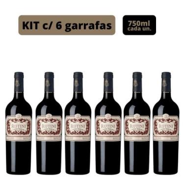 Imagem de Vinho Argentino Tinto Malbec Rutini Kit 6 Und  750ml - Miroc