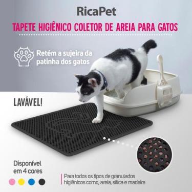 Imagem de Tapete Para Gato - Preto - Ricapet - Fabrica De Tapetes Higiênicos Par