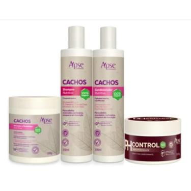Imagem de Apse Cosmetics, Kit Cachos PH - Shampoo, Condicionador, PH Control e Ativador (4 ITENS)