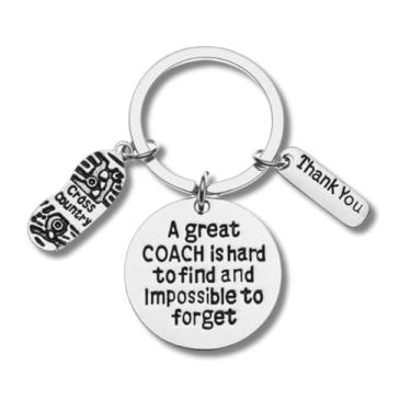 Imagem de Chaveiro Cross Country Coach da coleção Infinity, presente de treinador, ótimo treinador é difícil de encontrar o chaveiro do treinador