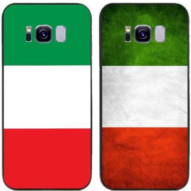 Imagem de 2 peças retrô bandeira da Itália impressa TPU gel silicone capa de telefone traseira para Samsung Galaxy (Galaxy S8 Plus / S8+)