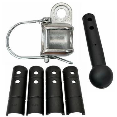 Imagem de Substituição do sistema de engate de reboque de bicicleta para Thule Chariot converte outro sistema de engate para sistema de copo de bola deitado plano (pino D de copo de bola)