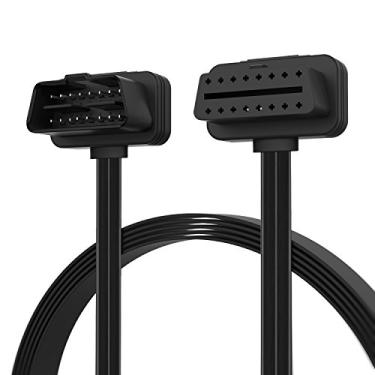 Imagem de FOXWELL Cabo de extensão OBD2 para NT201 NT301 NT301Plus e a maioria dos scanners OBD2, cabo conversor de extensão macho para fêmea de 16 pinos, 2FT/60 cm