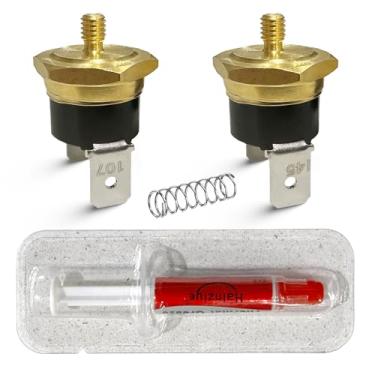 Imagem de Substituição de termostato Gaggia, rosca M4, 107 °C e 145 °C - Substituição de estilo OEM para o Gaggia Classic Pro, Baby, Evolution, Expresso, Café e Outros (Brew & Steam + 9 Bar OPV + Pasta Térmica)