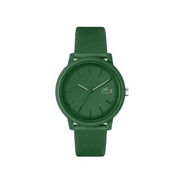 Imagem de Lacoste. 12.12 Relógio masculino de quartzo com pulseira de silicone e plástico, Verde, One size