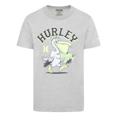 Imagem de Hurley Camiseta estampada Pelican para meninos (criança pequena), Cinza mesclado 1, 4