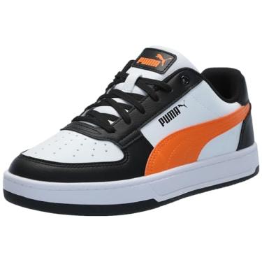 Imagem de PUMA Tênis infantil unissex Caven 2.0, Puma Branco-rickie laranja-puma preto, 4 Big Kid