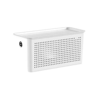 Imagem de Cesto Organizador com Tampa Flow Branco 4,2L - Ou