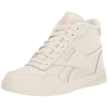 Imagem de Reebok Tênis feminino de cano alto Club C, Giz/porcelana rosa/branco, 11