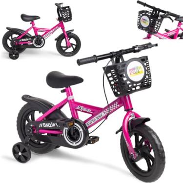 Imagem de Bicicleta Infantil Aro 12 Speedy com Rodinhas Removíveis Menino Menina Freio Seguro Presente Cestinha Cesto Diversão e Segurança Passeio - Baby Style (Rosa)