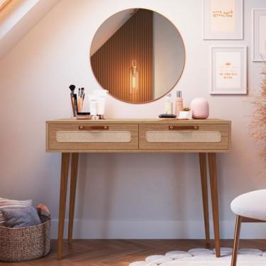 Imagem de Penteadeira 1 Gaveta Retrô 100cm X 53,6cm X 77cm Olmo