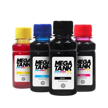 Imagem de Kit 4 Tintas Canon Gl 190 CMYK 100ml Mega Tank
