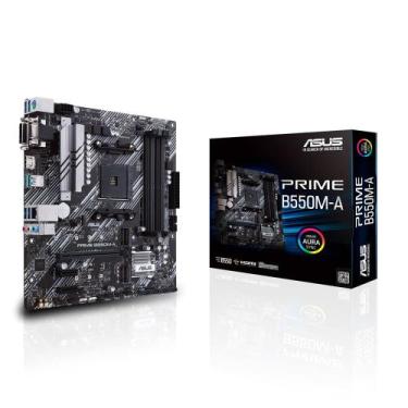 Imagem de Placa Mãe Asus Prime B550M-A AM4 DDR4 VGA DVI-D HDMI M.2 USB3.2