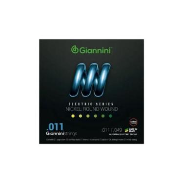 Imagem de Kit 2 encordoamento guitarra giannini geegst.11 nickel, Cores