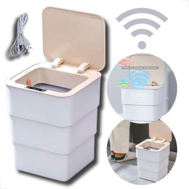 Imagem de Lixeira Com Sensor Automática Inteligente Para Banheiro/Cozinha 18 Lit