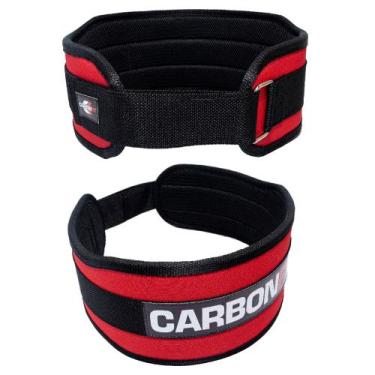 Imagem de Cinto de academia CF CARBONFIT para Lombar, Vermelho, P