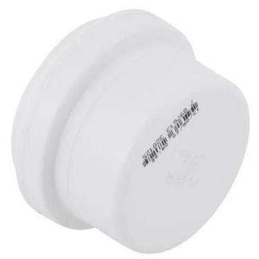 Imagem de Cap Tampão 50mm Interromper Fluxo De Água Esgoto Fortlev, Branco