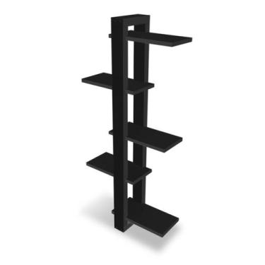 Imagem de Prateleira Vertical em MDF para Decoração Nicho Namíbia Preto - Genus 