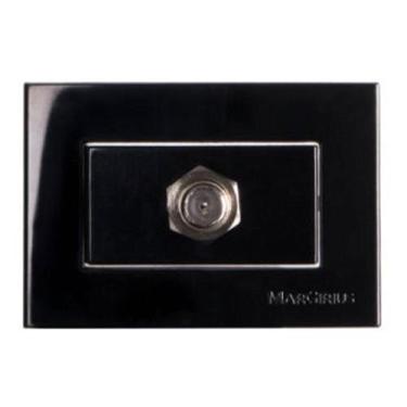 Imagem de Tomada Para Móvel Tv Coaxial 75 Homs Preta Ebony Margirius, Preto
