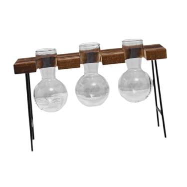 Imagem de UxicRuya Vaso de Flores Planta Terrário Pequeno Bud Vaso Moderno Arranjo de Flores Vaso de Mesa de Vidro para Decoração de Casa, 3 lâmpadas