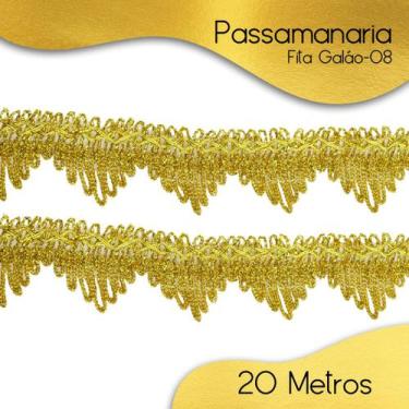 Imagem de Passamanaria Dourada - Fita Galão - Rolo C/20 Metros - 08 Nybc