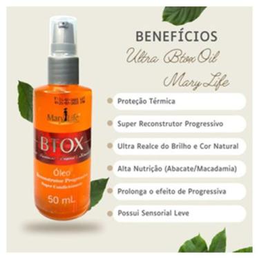 Imagem de Óleo Botox Capilar Reparador Pontas Btox Reconstrutor Elimina Frizz 50