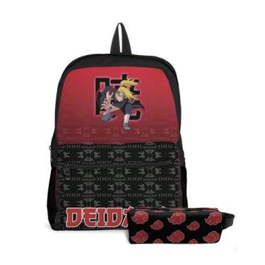 Imagem de  Kit Mochila com Bolso e Estojo Infantil Naruto Menina e Menino  - Use