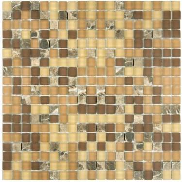 Imagem de PASTILHA DE VIDRO COM PEDRA GS902 - GLASS STONES MOSTARDA 31x31cm - GL