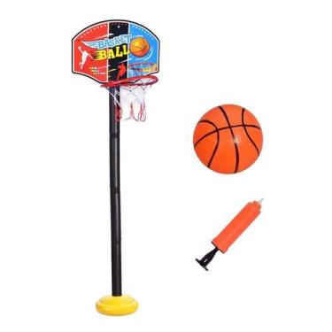 Imagem de Kit Basquete Infantil Bola Cesta Montável Bomba Pais & Filhos