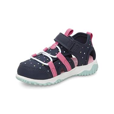 Imagem de Carter's Sandália esportiva Metheor para meninas, Azul marino, 9 Toddler