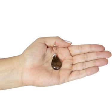 Imagem de PINGENTE MINI GOTA QUARTZO FUMÊ - (2,5 a 3,5)cm - GOMES CRYSTALS