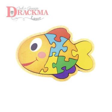 Imagem de Quebra Cabeça, Infantil, Educativo, Pedagógico, Peixe - Drackma
