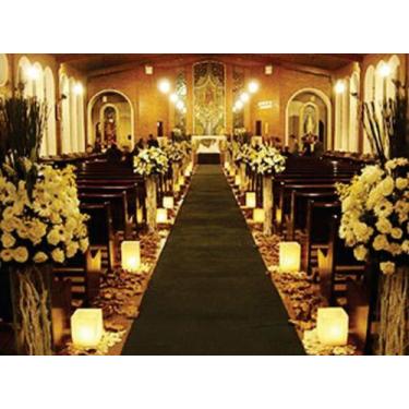 Imagem de Vela Luminária Quadrada 15x15x15cm kit 3 unidades Casamento - Encanto 