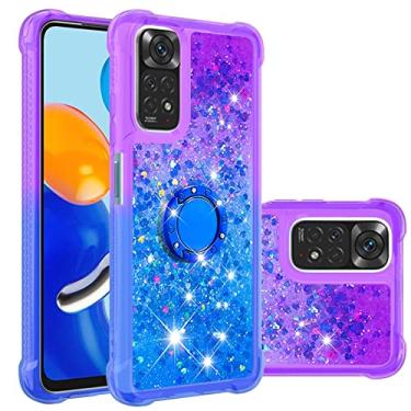 Imagem de Monwutong Capa de telefone para Xiaomi Redmi Note 11S, capa para Redmi Note 11 4G, brilhante brilhante efeito areia movediça TPU capa de proteção com quatro cantos capa para Redmi Note 11 4G/Note 11S,
