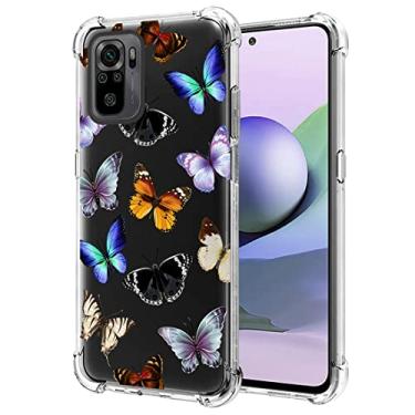 Imagem de Yodueiv Capa de telefone para Redmi Note 10 5G/Poco M3 Pro/Redmi Note 10T 5G M2103K19G Capa para meninas e mulheres, capa protetora transparente de TPU macio transparente para Xiaomi Redmi Note 10 5G