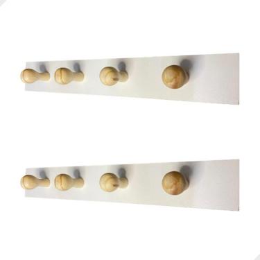 Imagem de 2 Cabideiro De Parede Provador Lojas Vestuarios Quarto Hall - CRP