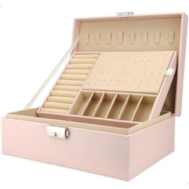 Imagem de Porta Joias Maleta Grande Para Viagem Organizador Ótimo - Quicksale432