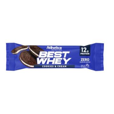 Imagem de Barra Proteica Best Whey Bar Protein Sabor Cookies & Cream 49g - ATLHE