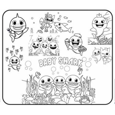 Imagem de Kit de desenho gigante para colorir - baby shark - BECO DOS PAPÉIS