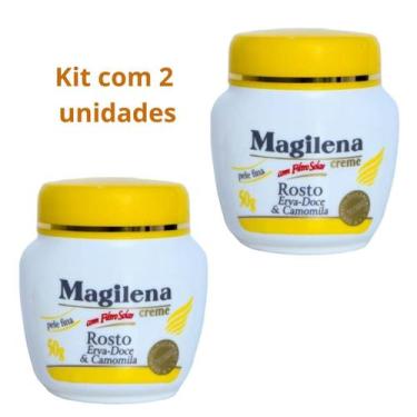Imagem de Creme Hidratante Facial Erva-doce e Camomila 50g Kit 2 Unid - Magilena