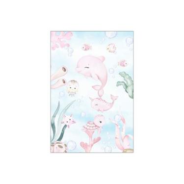 Imagem de Painel De Festa Vertical 1,50 x 2,20 - Mar Rosa Suave com Bege 017 - V