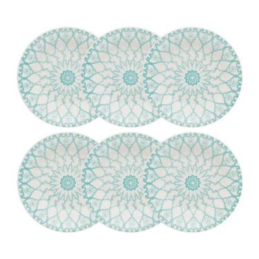 Imagem de Prato Fundo Cerâmica Estampa Donna Mandala 21,5cm 6un - Biona 091066