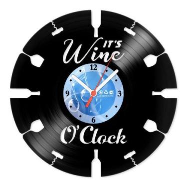 Imagem de Relógio De Parede Disco Vinil Diversos - Vinho It's Wine o Clock - VDI