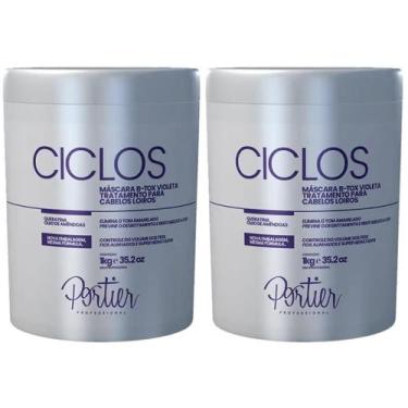 Imagem de Kit C/2 Portier Ciclos B-tox Violet Matizadora 1kg Original! - Portier