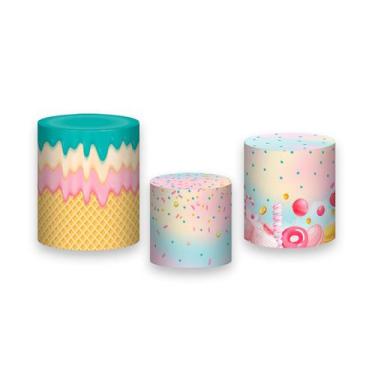Imagem de Trio De Capa Cilindro  - Confeitaria Doces Pastel 002 - Via Cores