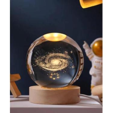 Imagem de Luminária Bola de Cristal de Mesa Lua Galáxia Astronauta - DECOR, Galá