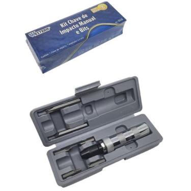 Imagem de Kit Chave De Impacto Manual 1/2 Pol. Com Bits E Caixa - Western