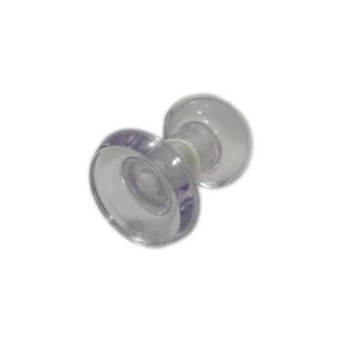 Imagem de Puxador redondo mini de resina transparente para porta - Demarcos Enge