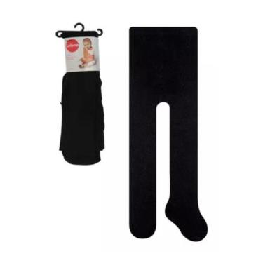 Imagem de Meia Calça Fio 80 Algodão Selene Bebês Quente Para o Frio, Preto, B