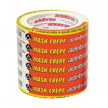 Imagem de Fita Crepe Adelbras Mask-710 18Mmx50Mt - Kit C/6 Unidades